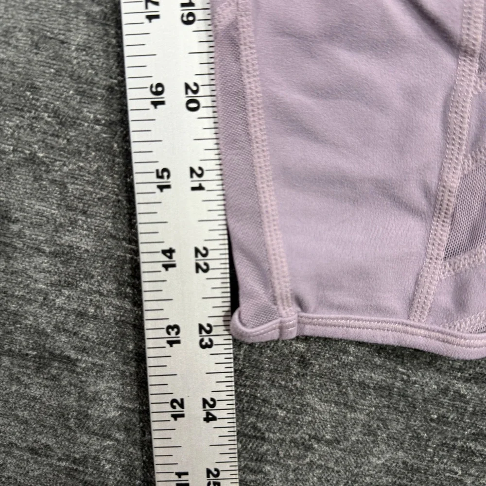 Athleta Girl Bring It Tight Lavender Purple Mesh Panel Leggings Size L 12